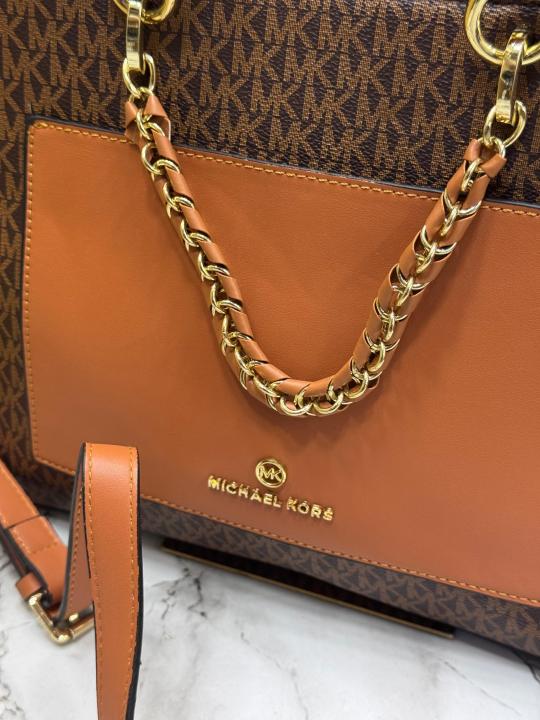MICHAEL KOR PRORSUM HANDBAG WIT DUST BAG AND MAGNETIC BOX PREMIUM QUALITY (COFFEE BROWN)
