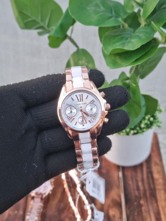Michaeel Kors Bradshaw Twotone White Dial AT433