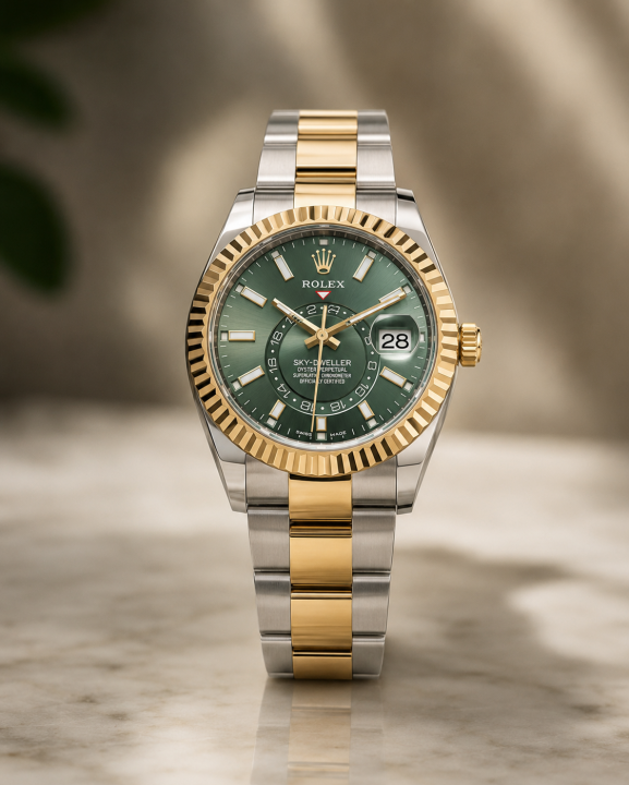 ROLE EX SKY DWELLER SWISS MOVEMENT WORKING LIKE AUTO 326