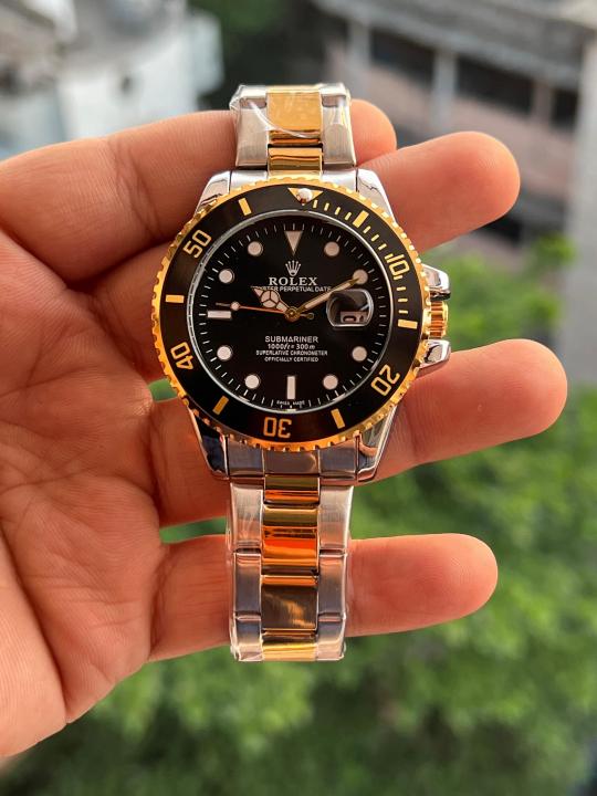 ROLEEX SUBMARINER DUAL TONE BLACK DIAL PREMIUM WATCH
