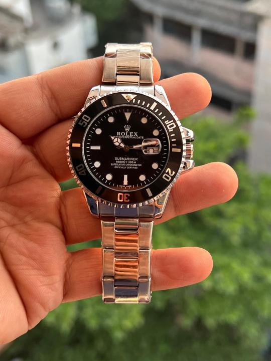 ROLEEX SUBMARINER SILVER BLACK DIAL PREMIUM WATCH