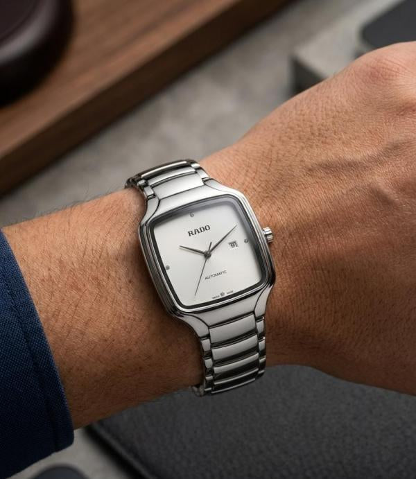 RAD- TRUE SQUARE SWIFT MOVEMENT SILVER WHITE