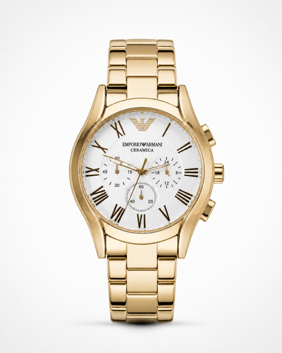 EMPORIO ARMA ALL CHRONO WORKING GOLD WHITE DIAL