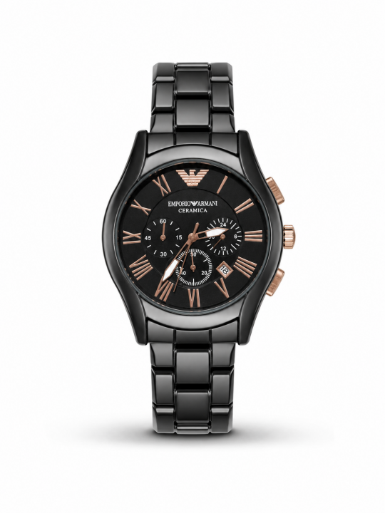 EMPORIO ARMA ALL CHRONO WORKING BLACK COPPER DIAL