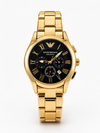 EMPORIO ARMA ALL CHRONO WORKING GOLD BLACK DIAL