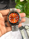 Seiko Sports GMT Open Back Silver Orange AT438
