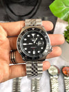 Seiko Sports GMT Open Back Silver Black AT438