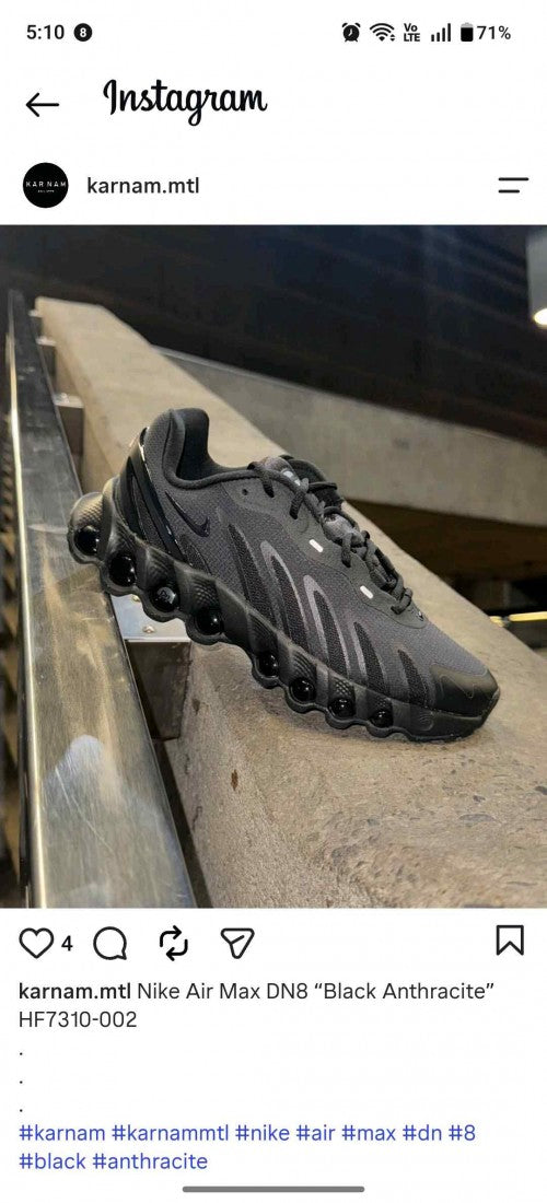 nikkee airmx DN ALL BLACK