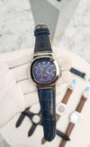 Patek Phillippe SUN MOON BLUE SILVER BLUE DIAL AT378