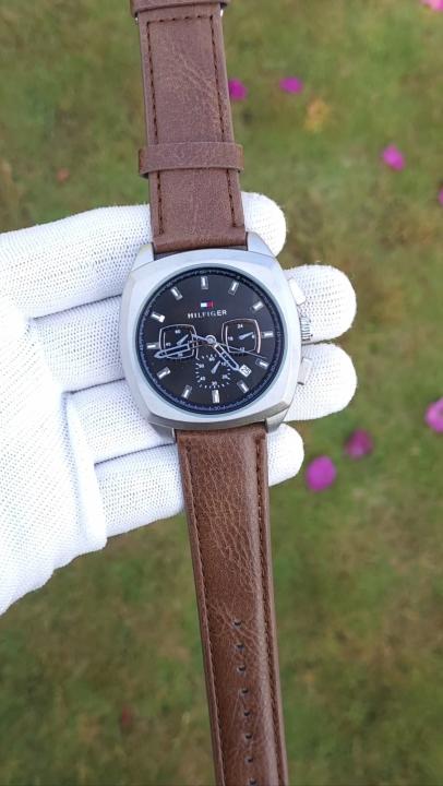 Tommyy Hilfiger Chronograph Brown Silver Black AT392