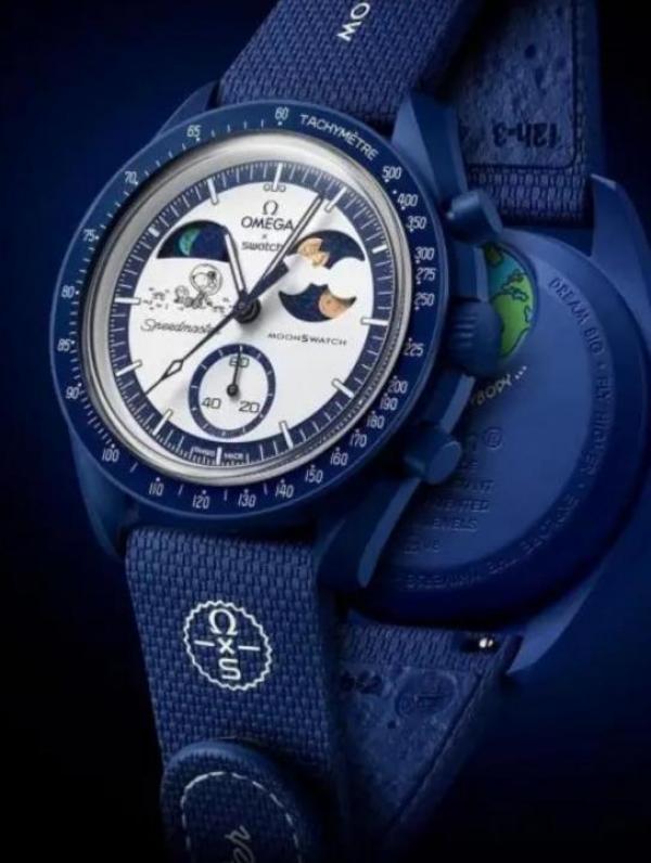 OMEGGAA SWATC MOON BLUE AT427