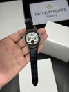 PATEK PHILIPE LEATHER BELT  WHITE DIAL