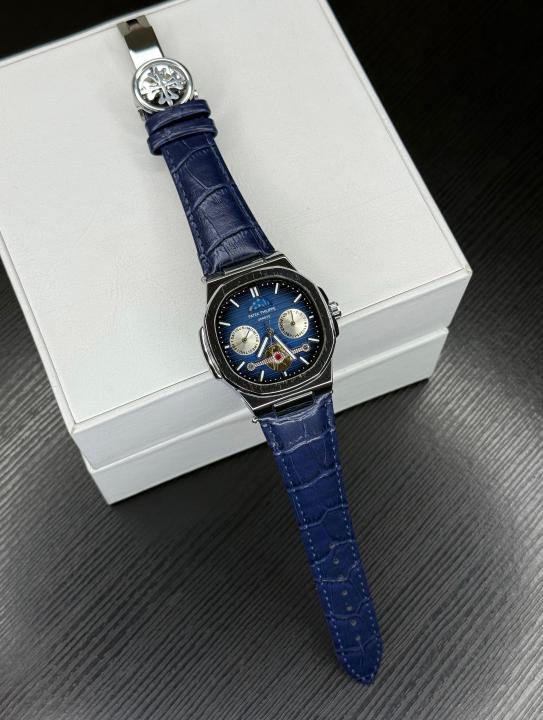 PATEK PHILIPE LEATHER BELT BLUE COLOUR