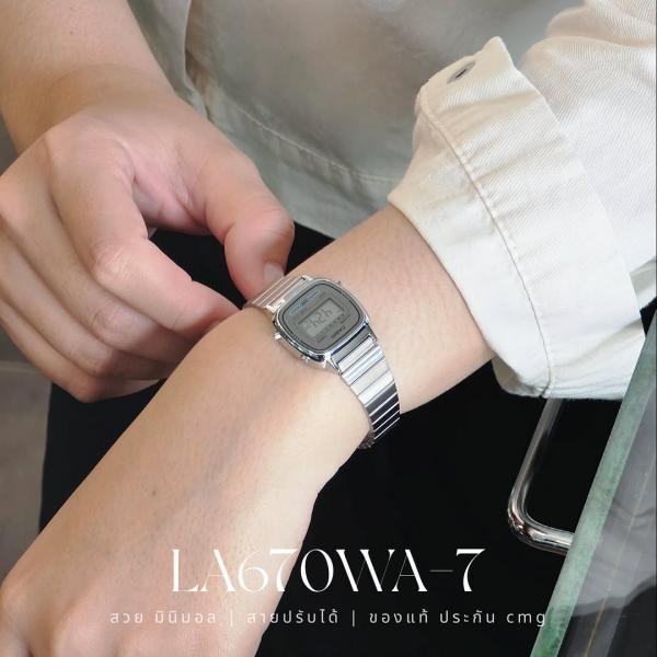 Casio Womens Vintage LA670 Silver Grey