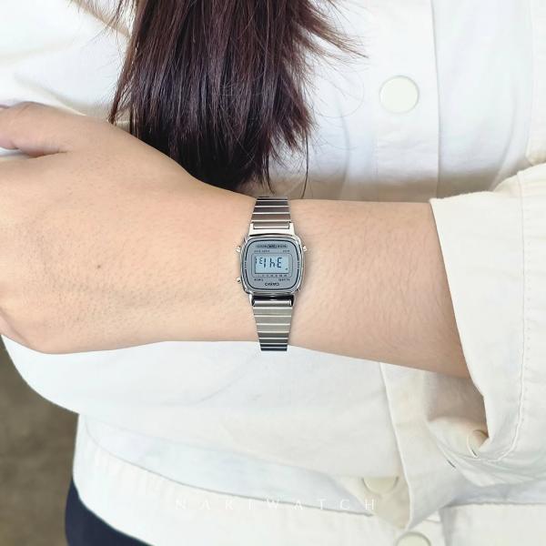 Casio Womens Vintage LA670 Silver Grey