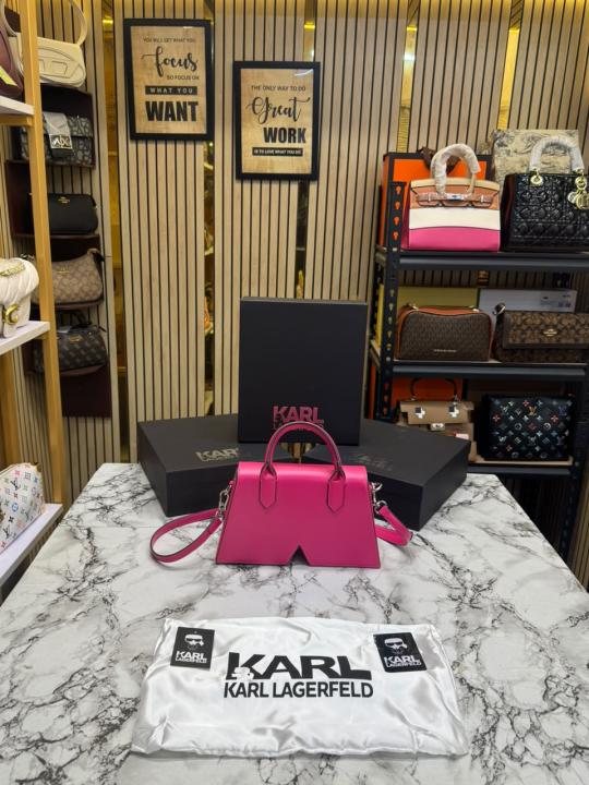 Karl_Lagerfeld KKushion Top Handle Crossbody Bag With Box And Dust Bag Pink