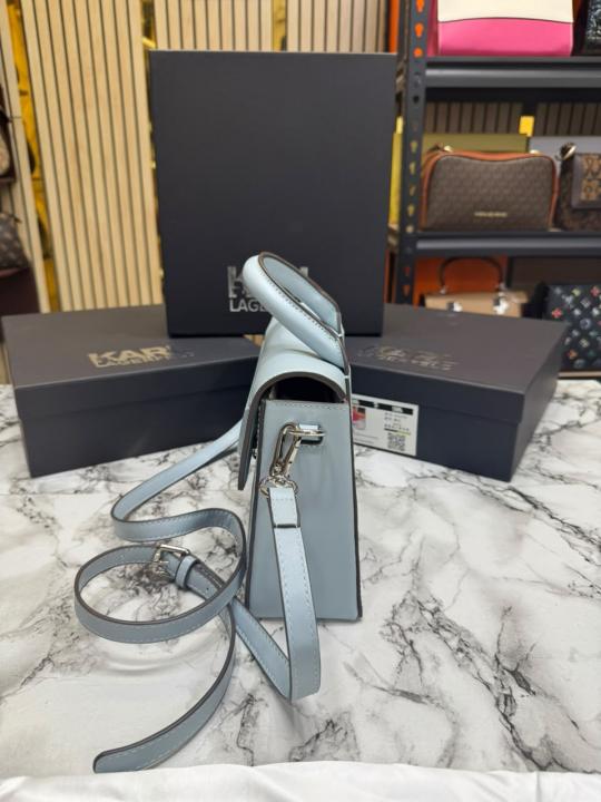 Karl_Lagerfeld KKushion Top Handle Crossbody Bag With Box And Dust Bag Blue