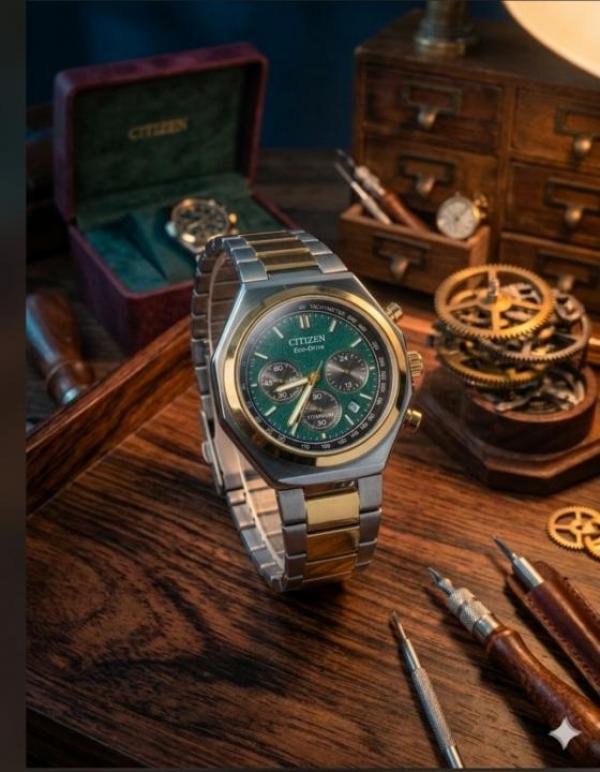 CITIZE N ECODRIVE ZENSHIN TWO TONE GREEN 436