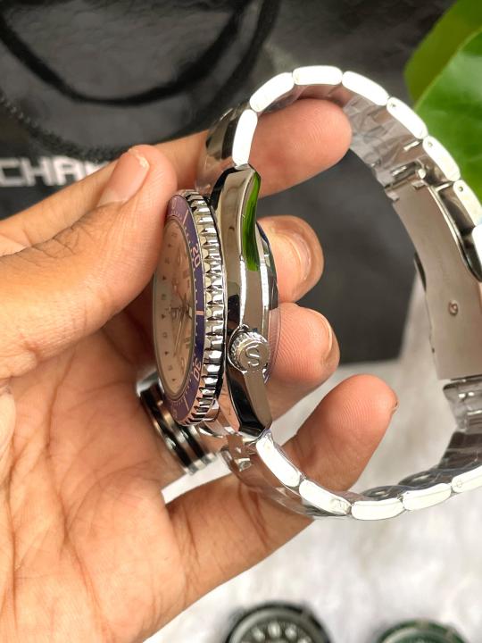 Seiko GMT Open Back Silver White AT459