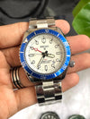 Seiko GMT Open Back Silver White AT459