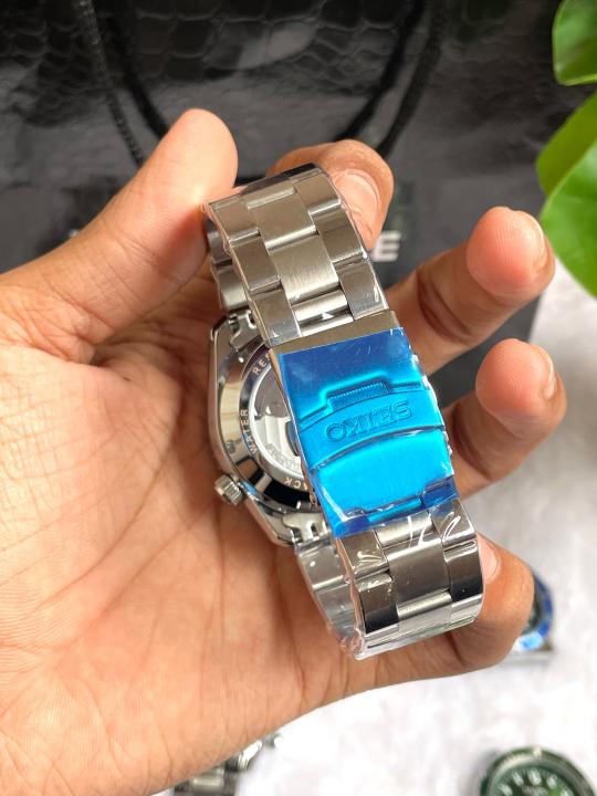 Seiko GMT Open Back Silver Black AT459