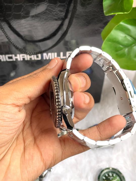 Seiko GMT Open Back Silver Black AT459