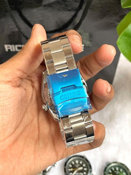 Seiko GMT Open Back Silver Blue AT459