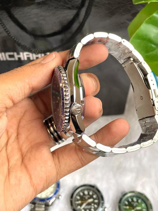 Seiko GMT Open Back Silver Blue AT459