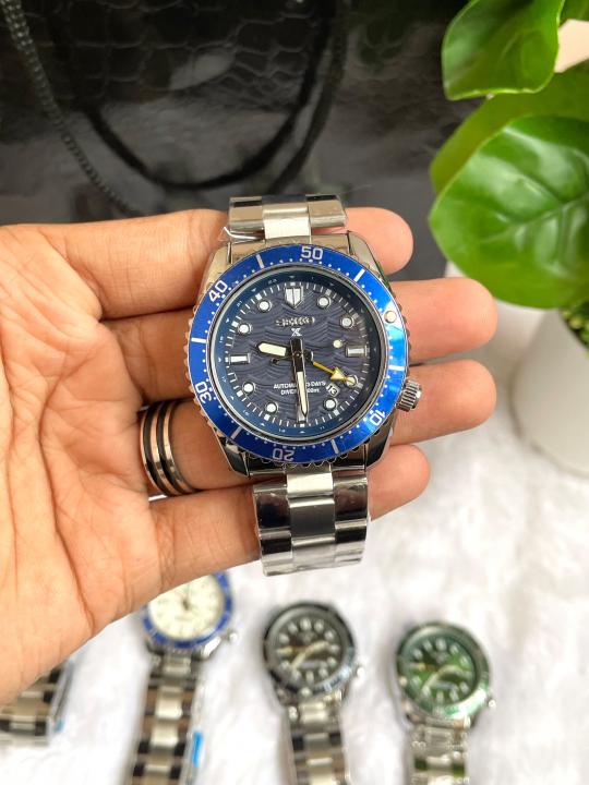 Seiko GMT Open Back Silver Blue AT459