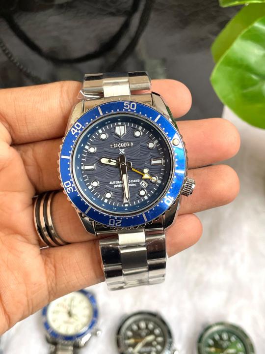Seiko GMT Open Back Silver Blue AT459