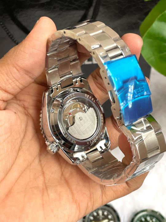 Seiko GMT Open Back Silver SkyBlue AT459