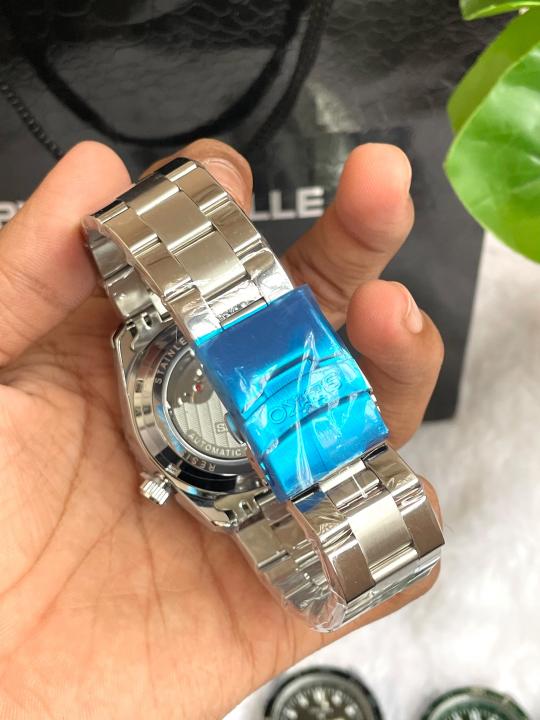 Seiko GMT Open Back Silver SkyBlue AT459