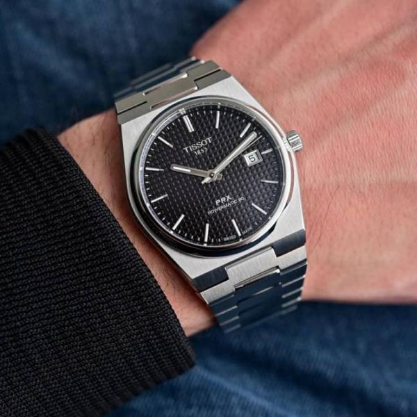 Tissoo_t 1853 Prx Automatic Top Quality Silver-Black