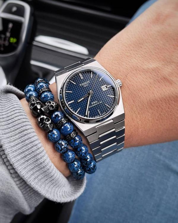 Tissoo_t 1853 Prx Automatic Top Quality  silver dark blue