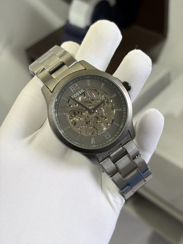 FOSSIIL SKELETON AUTOMATIC HEAVY QUALITY GREY 779