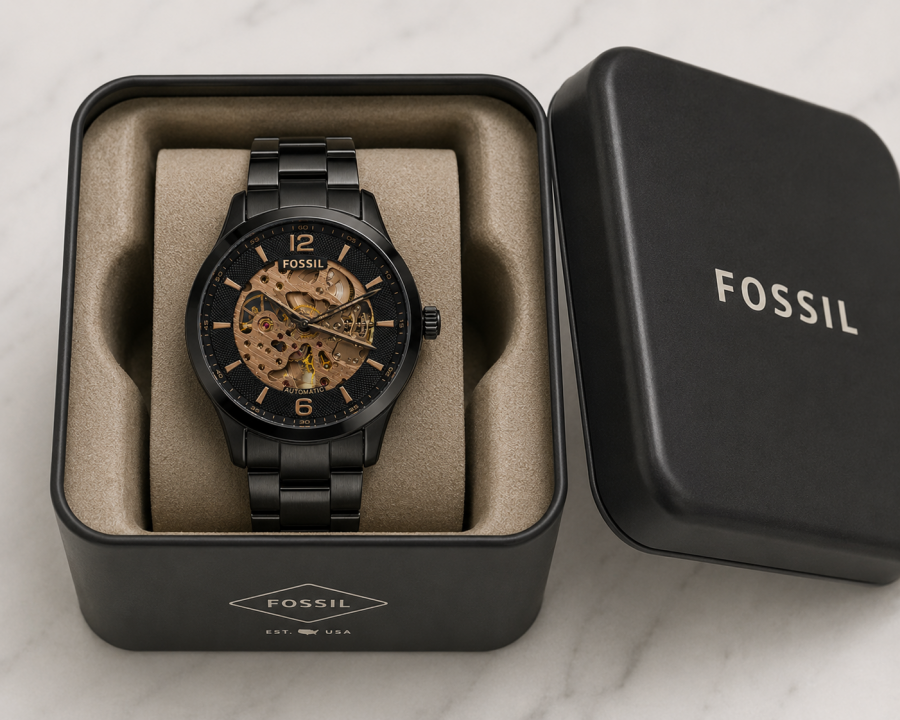 fossiil skeleton automatic heavy quality black rose 780