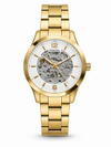 FOSSIIL SKELETON AUTOMATIC HEAVY QUALITY GOLD WHITE 781