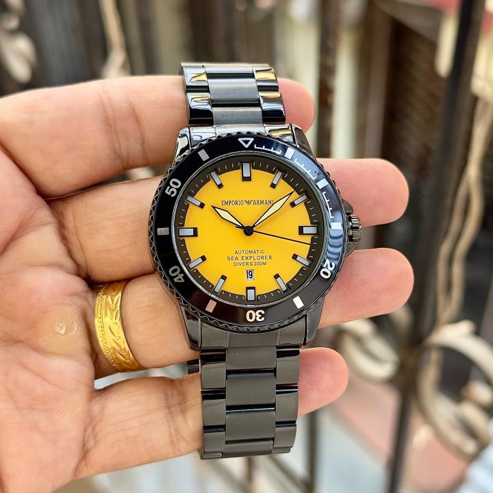Emporio Armai Sea Explore Black Yellow