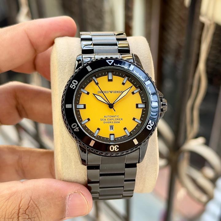 Emporio Armai Sea Explore Black Yellow
