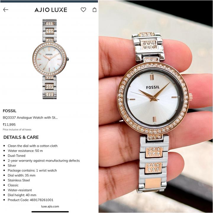 Fossiil Karli Crystal BQ3337 Two Tone