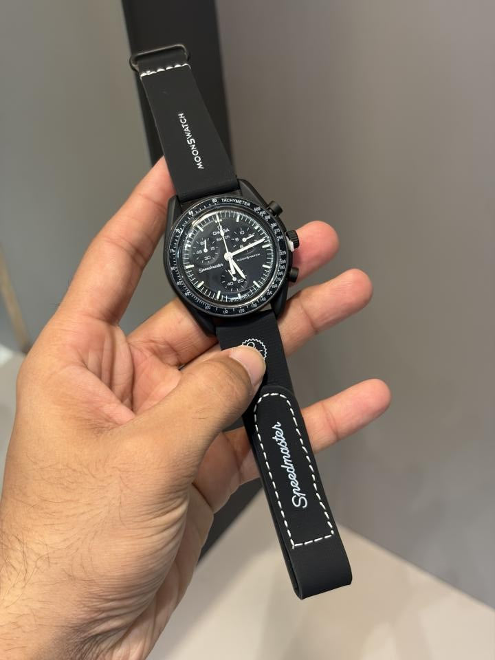 OMEGGA X SWATCCH RUBBER STRAP METAL HEAVY QUALITY 784