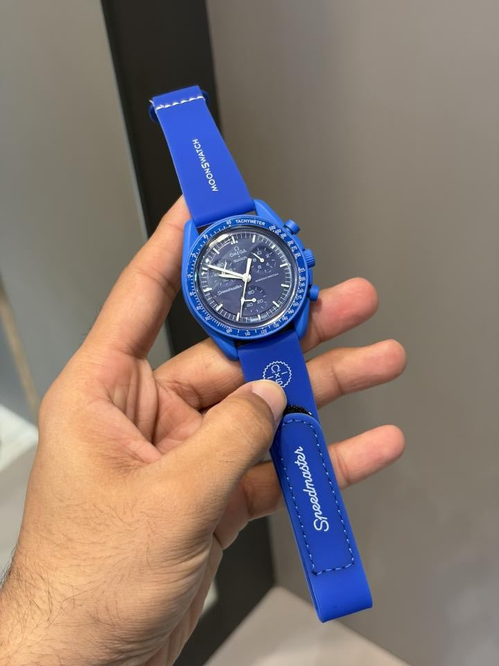 OMEGGA X SWATCCH RUBBER STRAP METAL HEAVY QUALITY 786