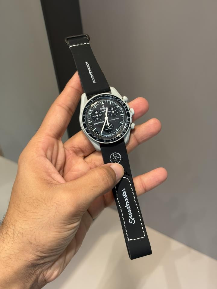 OMEGGA X SWATCCH RUBBER STRAP METAL HEAVY QUALITY 789