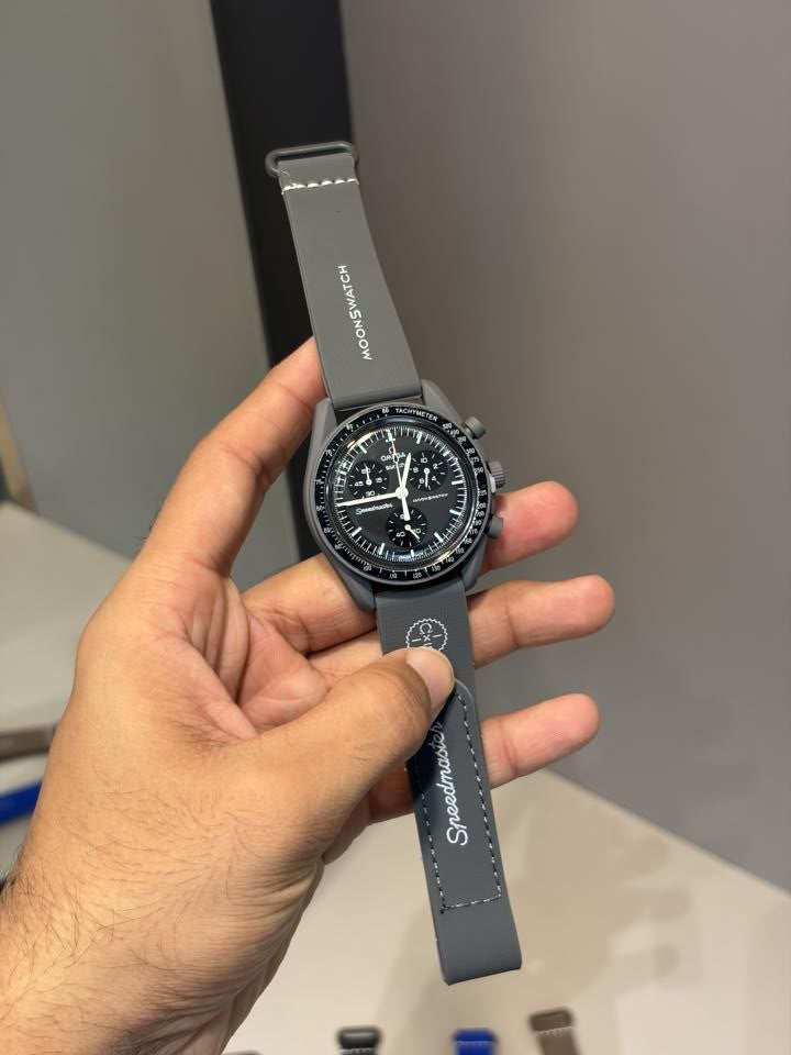 OMEGGA X SWATCCH RUBBER STRAP METAL HEAVY QUALITY 790
