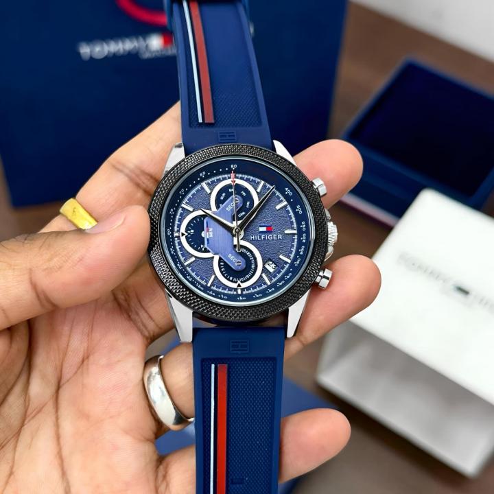 Tommy Hilfigeer Chronograph Silicone Blue