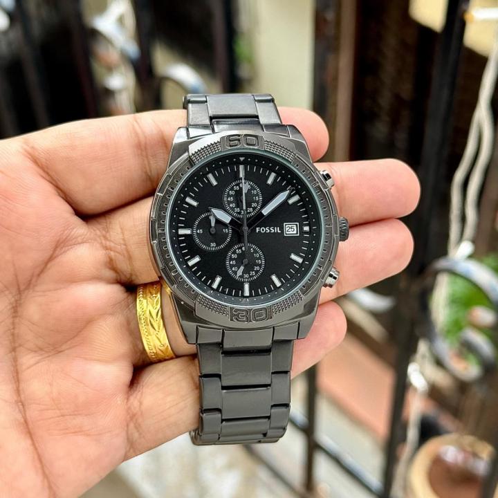 Fossiil Bronson Chronograph FS5852 Black Dial Smoke