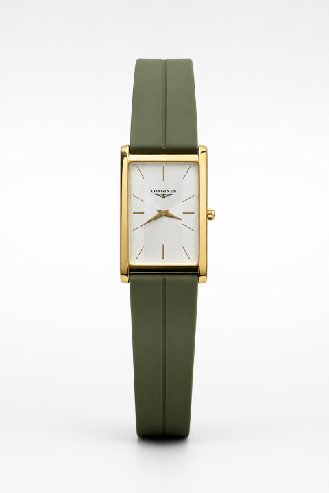 LONGINE PREMIUM SLIM GREEN GOLD WATCH