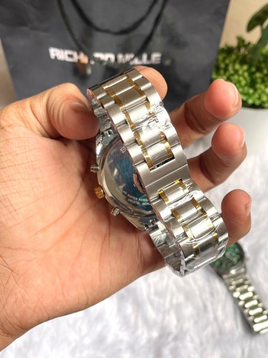 SEIKO PROSPEX CHRONOGHRAPH TWO TONE WHITE DIAL AT461