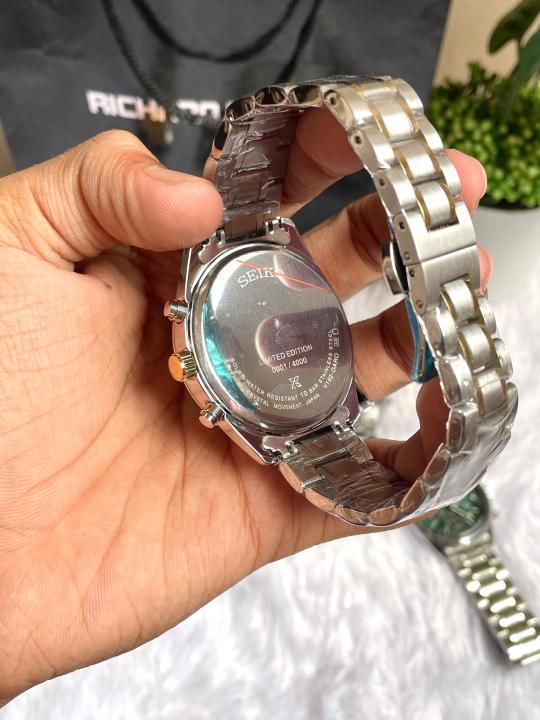SEIKO PROSPEX CHRONOGHRAPH TWO TONE WHITE DIAL AT461