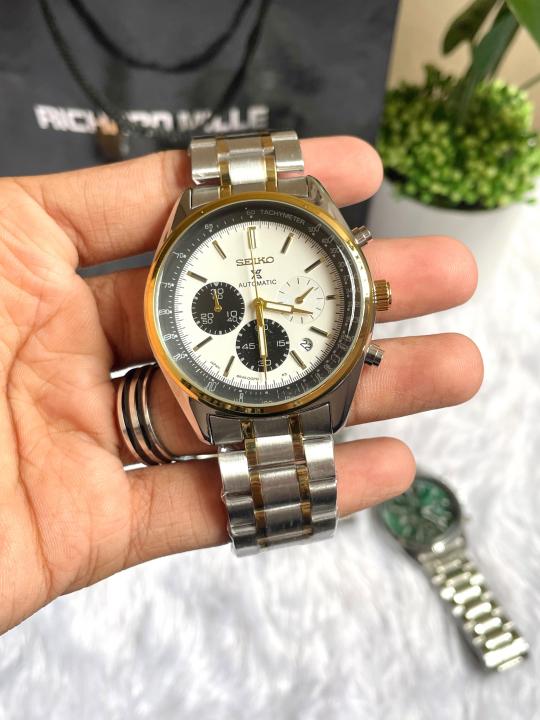 SEIKO PROSPEX CHRONOGHRAPH TWO TONE WHITE DIAL AT461